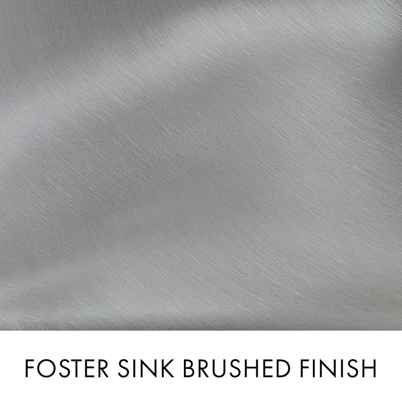 Foster S1000 1.5 Bowl Kitchen Sink with Draining Board - 970x500mm - Brushed Stainless Steel