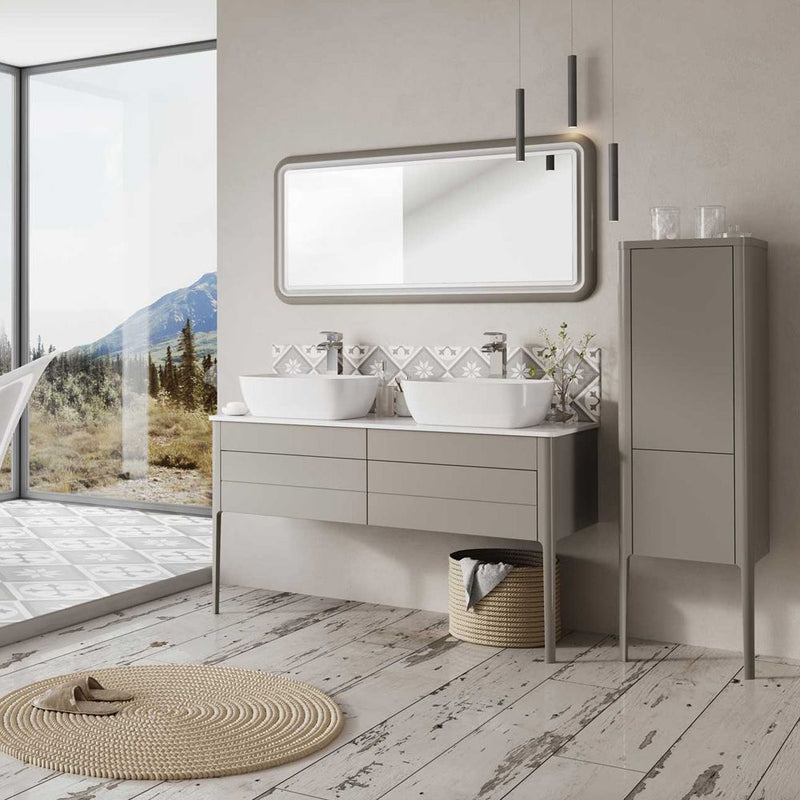 Doro 1200mm Wall Hung Vanity Unit With Worktop