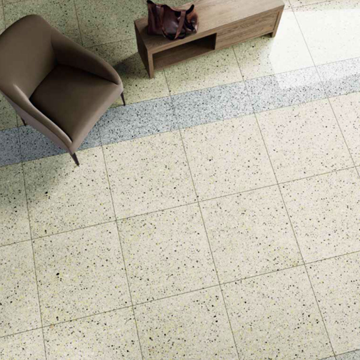Terrazzo Lux Green Full-Bodied Porcelain Tile Matt 60 x 60cm