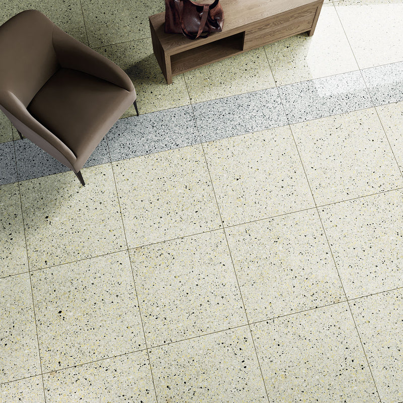 Terrazzo Lux Yellow Full-Bodied Porcelain Tile Matt 60 x 60cm