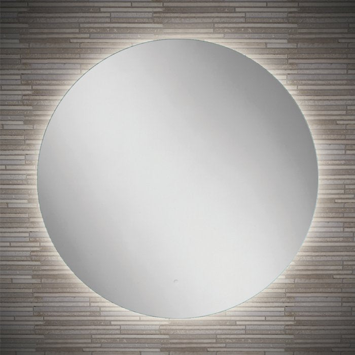 HiB Theme LED Illuminated Round Bathroom Mirror