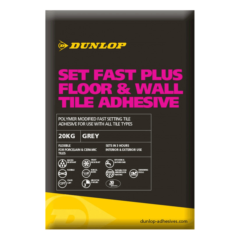 Dunlop Fast Set Plus Tile Adhesive 