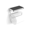 HiB Toilet Roll Holder With Shelf & Anti-Slip Mat chrome