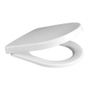 D Shaped Soft Close Toilet Seat With Quick Release Hinges - White
