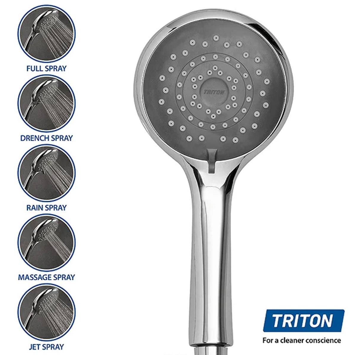 triton danzi electric shower duelec shower handheld spray patterns