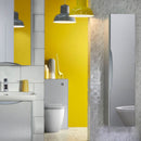 Utopia Lustre Wall Hung Bathroom Tall Storage Mirror Cabinet powder grey