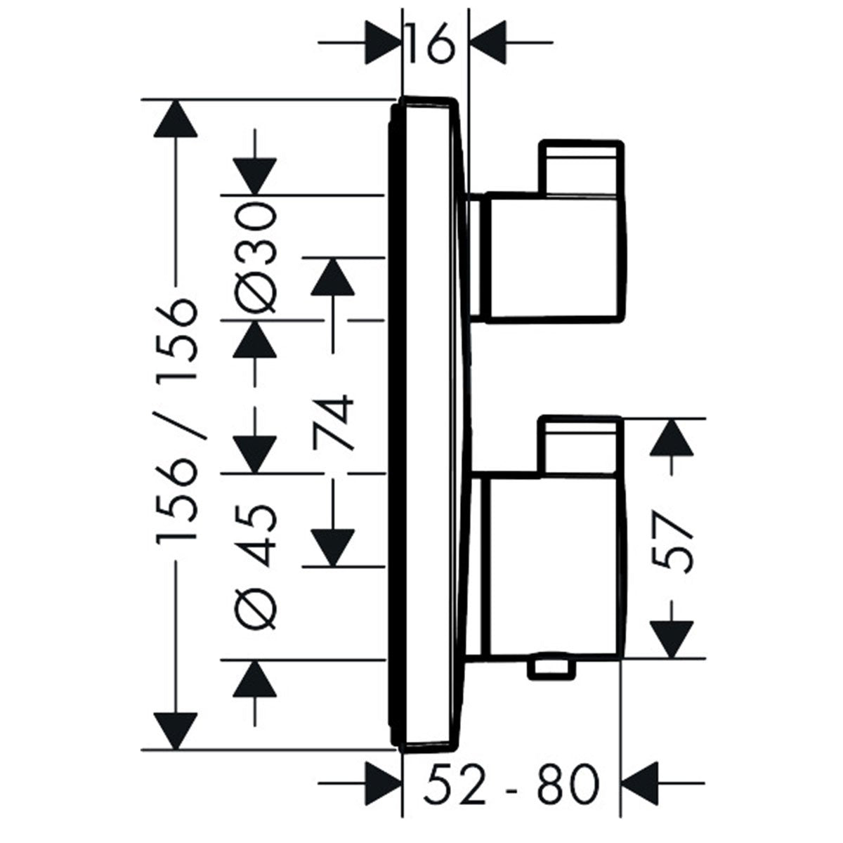 valve dimensions