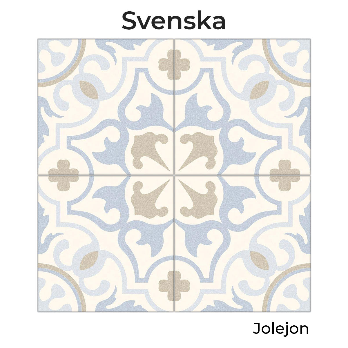 Vives Svenska Jolejon Cement Effect Encaustic Porcelain Tile 20x20cm Matt