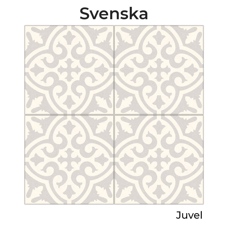 Vives Svenska Juvel Cement Effect Encaustic Porcelain Tile 20x20cm Matt