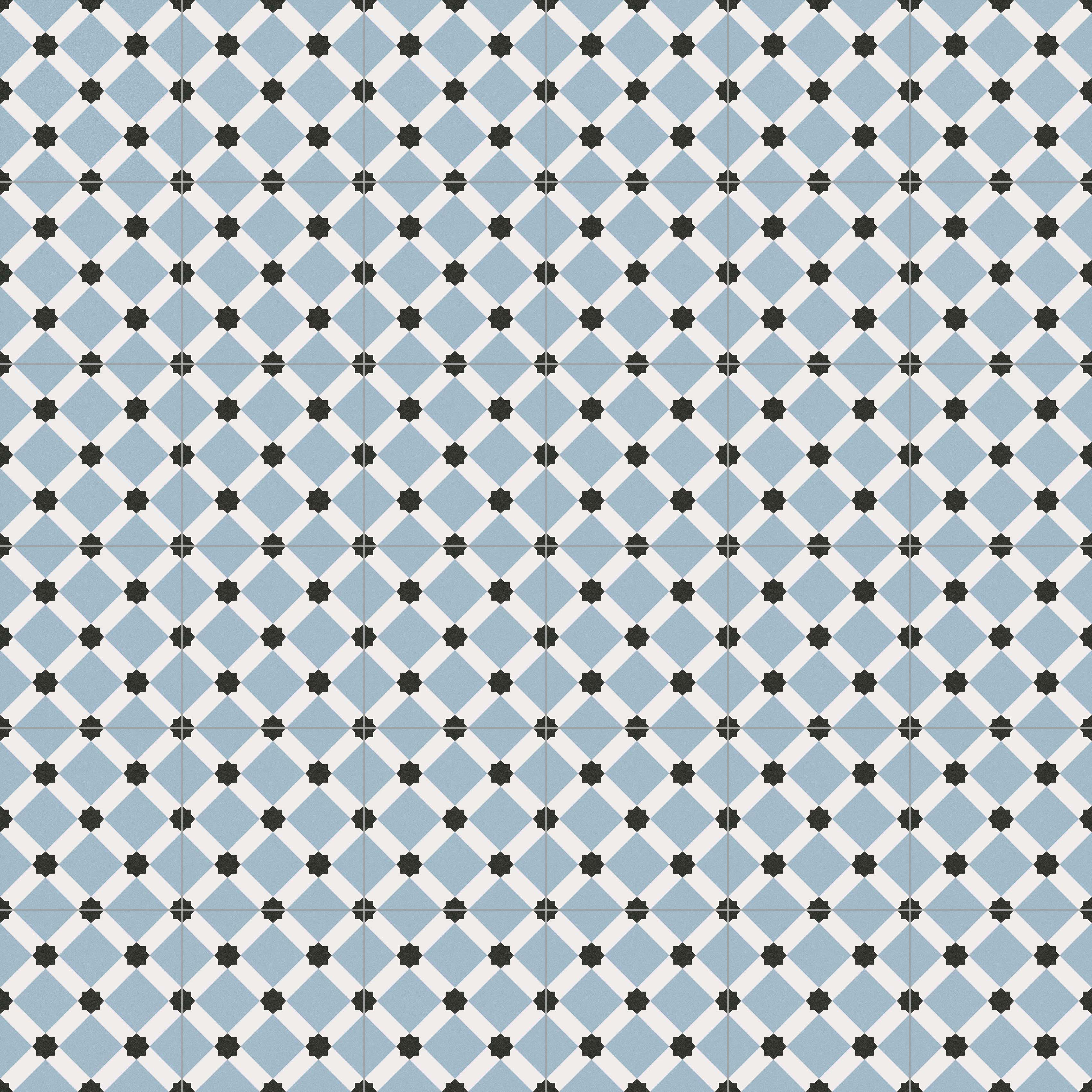 Vives Palau Celeste Encaustic Effect Porcelain Tile Matt 20x20cm